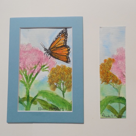 Monarch Butterfly Original Watercolor Painting Monarch - Picture 2 of 5